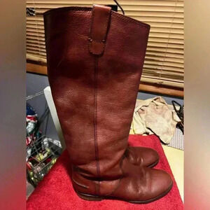 Vintage Italian Butter Soft Pebbled Leather Riding Boots Womens Sz 9